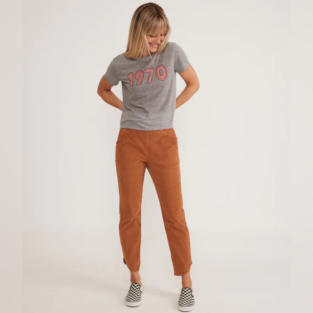 Marine Layer Allison Cord Pant in Camel Corduroy color, size Small